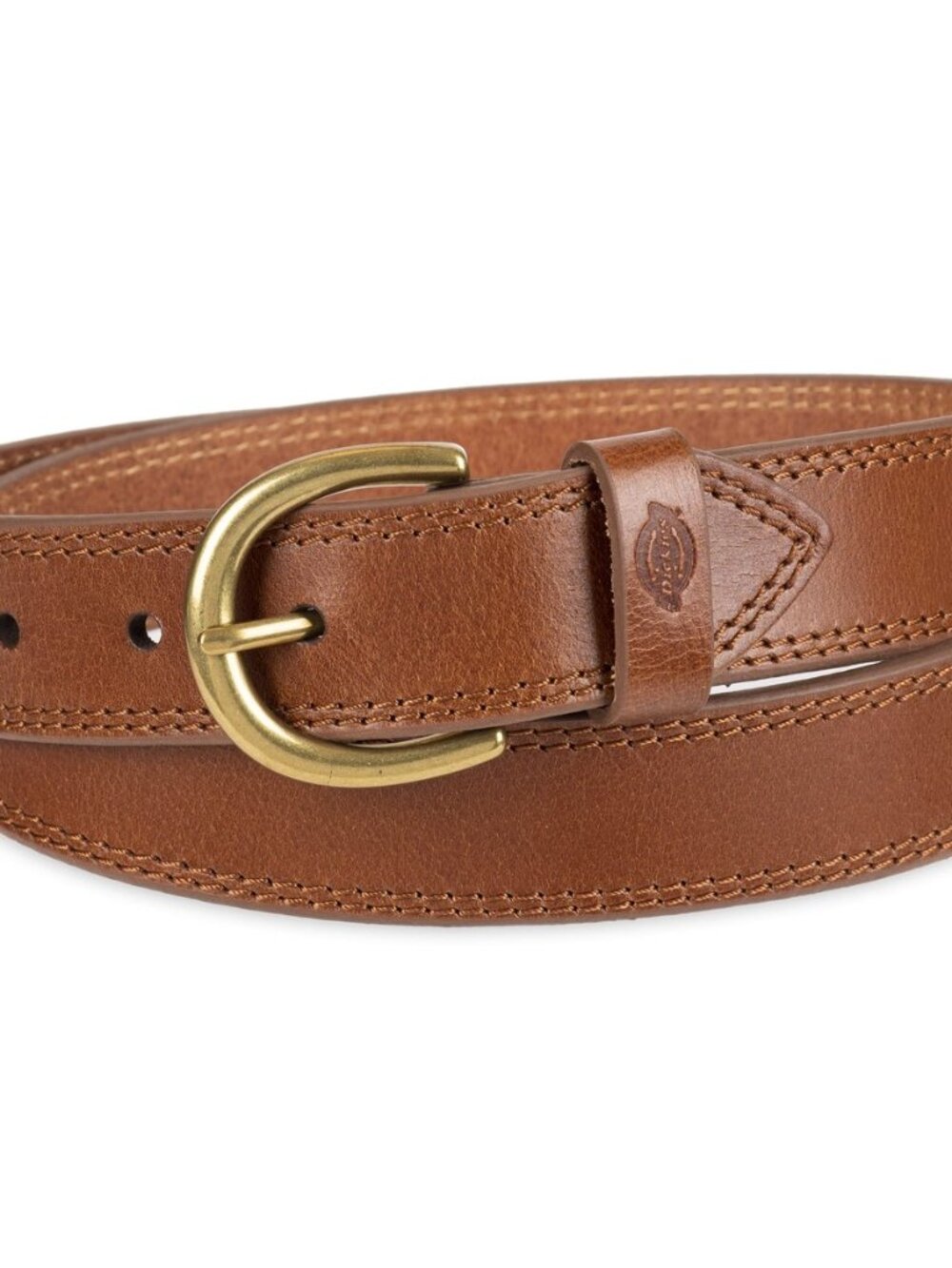 Women's Casual Leather Jean Workwear Belt With Round Harness Buckle